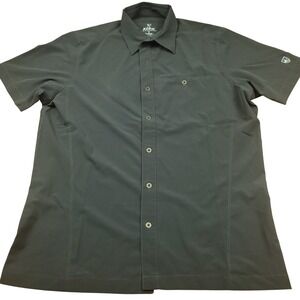 Kuhl Tufflex Short Sleeve Button‎ Up Shirt Mens Size S Gray Outdoors